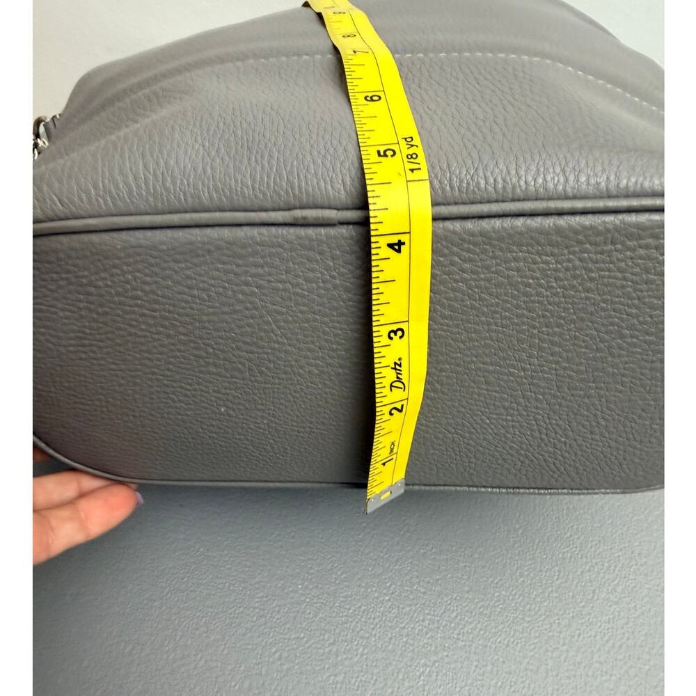 Coach Paxton Duffle Crossbody Gray Pebbled Leather Shoulder Bag EUC - Picture 5 of 8